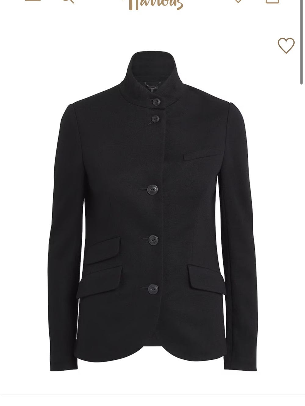 Womens RAG & BONE
Wool Stand-Collar Slade Blazer